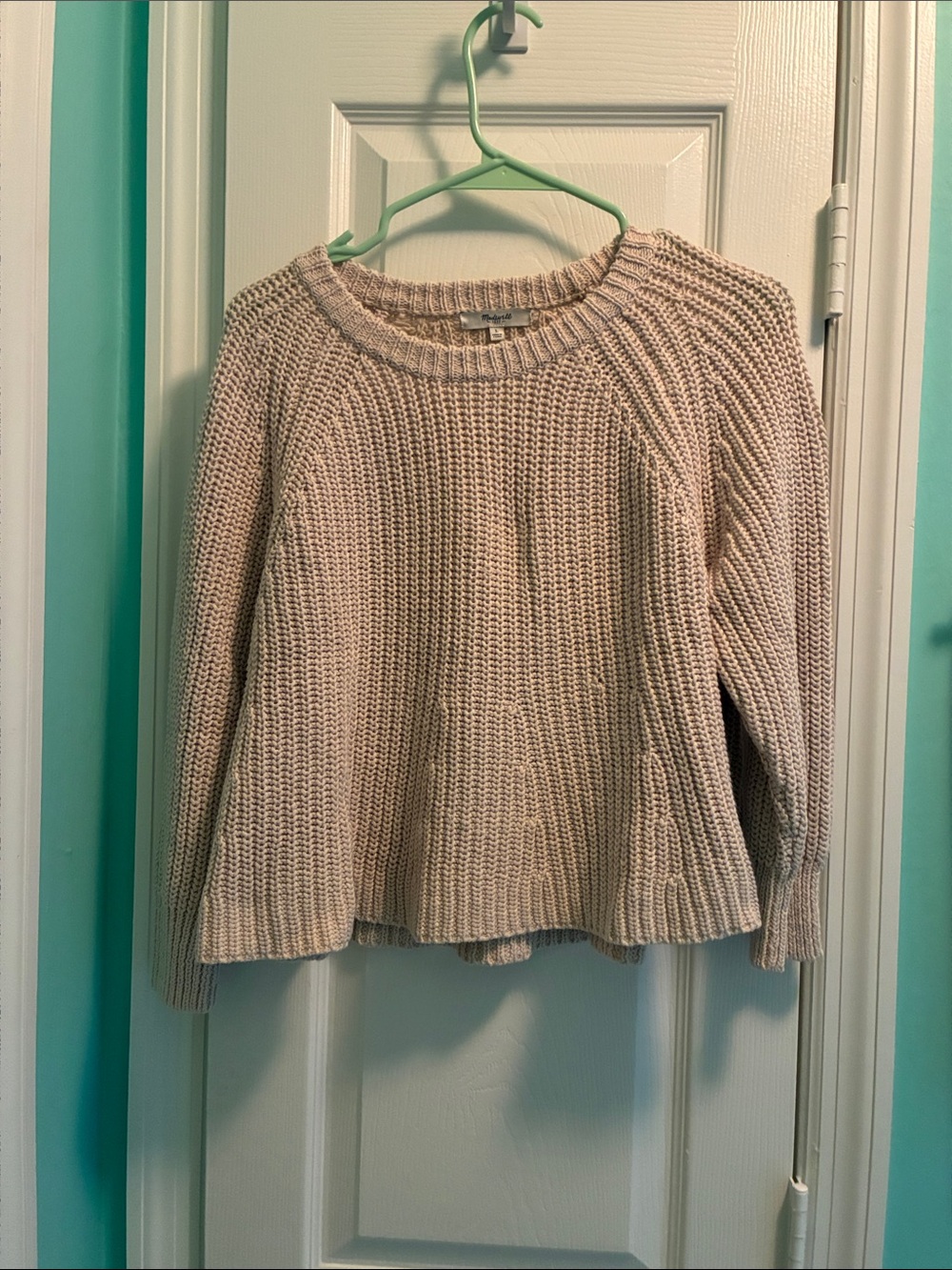 Madewell Cream Chunky Crewneck Sweater